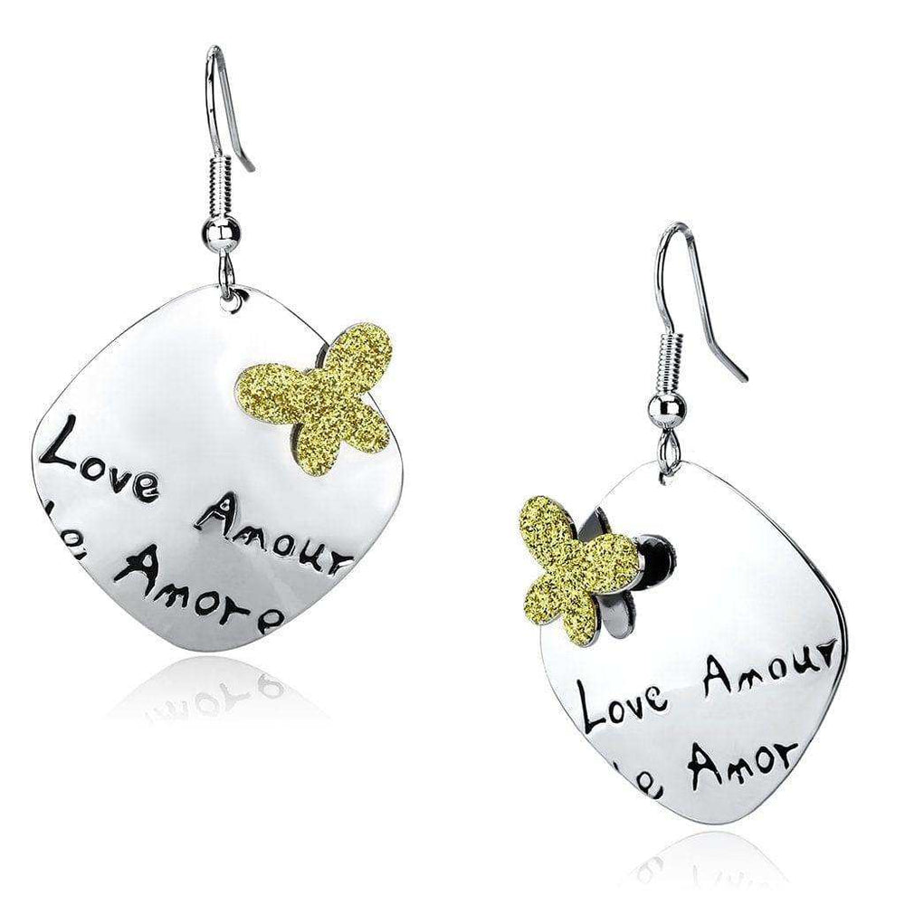 Alamode Rhodium Iron Earrings with No Stone - Alamode - Flyclothing LLC