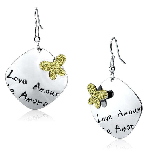 Alamode Rhodium Iron Earrings with No Stone - Alamode - Flyclothing LLC