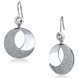 Alamode Rhodium Iron Earrings with Top Grade Crystal in Clear - Alamode - Flyclothing LLC