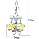 Alamode Gold+Rhodium Iron Earrings with No Stone - Alamode - Flyclothing LLC