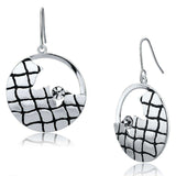 Alamode Matte Rhodium & Rhodium Iron Earrings with Top Grade Crystal in Clear - Alamode - Flyclothing LLC