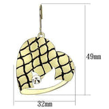 Alamode Matte Gold & Gold Iron Earrings with Top Grade Crystal in Clear - Alamode - Flyclothing LLC