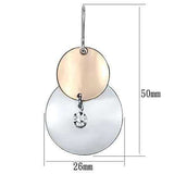 Alamode Rose Gold + Rhodium Iron Earrings with Top Grade Crystal in Clear - Alamode - Flyclothing LLC