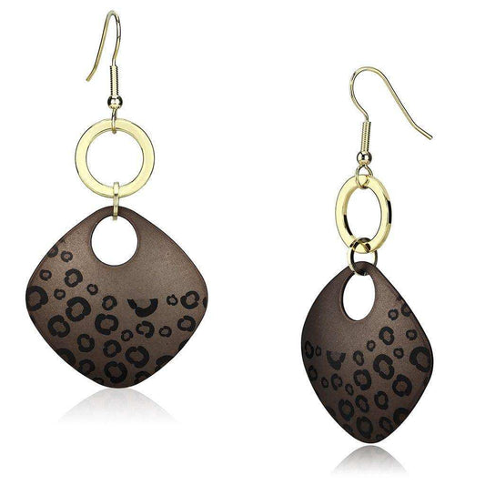 Alamode Special Color Iron Earrings with Epoxy in Jet - Alamode - Flyclothing LLC