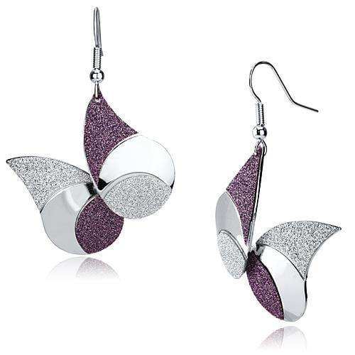 Alamode Rhodium Iron Earrings with No Stone - Alamode - Flyclothing LLC