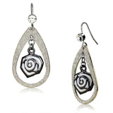 Alamode Special Color Iron Earrings with Top Grade Crystal in Clear - Alamode - Flyclothing LLC