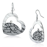 Alamode Rhodium Iron Earrings with Top Grade Crystal in Clear - Alamode - Flyclothing LLC