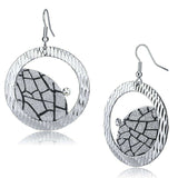 Alamode Rhodium Iron Earrings with Top Grade Crystal in Clear - Alamode - Flyclothing LLC