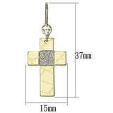 Alamode Gold Iron Earrings with Top Grade Crystal in Clear - Alamode - Flyclothing LLC