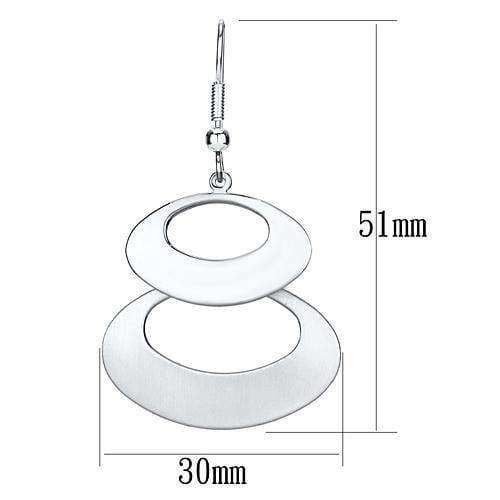 Alamode Matte Rhodium & Rhodium Iron Earrings with No Stone - Alamode - Flyclothing LLC