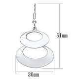 Alamode Matte Rhodium & Rhodium Iron Earrings with No Stone - Alamode - Flyclothing LLC