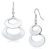 Alamode Matte Rhodium & Rhodium Iron Earrings with No Stone - Alamode - Flyclothing LLC