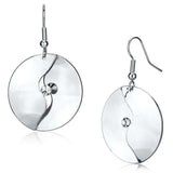 Alamode Rhodium Iron Earrings with Top Grade Crystal in Clear - Alamode - Flyclothing LLC