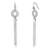 Alamode Rhodium Iron Earrings with Top Grade Crystal in Clear - Alamode - Flyclothing LLC