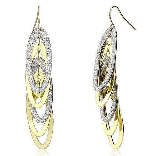 Alamode Gold+Rhodium Iron Earrings with No Stone - Alamode - Flyclothing LLC