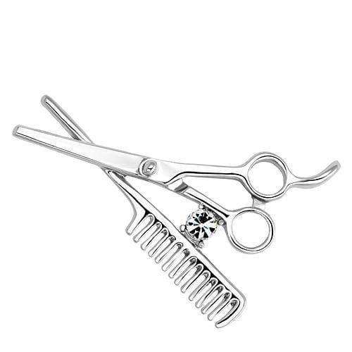 Alamode Imitation Rhodium White Metal Brooches with Top Grade Crystal in Clear - Alamode - Flyclothing LLC