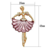 Alamode Flash Rose Gold White Metal Brooches with Top Grade Crystal in Clear - Alamode - Flyclothing LLC