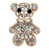 Alamode Flash Rose Gold White Metal Brooches with Top Grade Crystal in Clear - Alamode - Flyclothing LLC