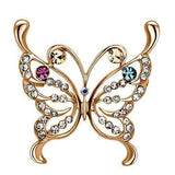 Alamode Flash Rose Gold White Metal Brooches with Top Grade Crystal in Multi Color - Alamode - Flyclothing LLC