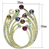 Alamode Flash Gold White Metal Brooches with Top Grade Crystal in Multi Color - Alamode - Flyclothing LLC