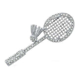 Alamode Imitation Rhodium White Metal Brooches with Top Grade Crystal in Clear - Alamode - Flyclothing LLC