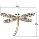 Alamode Flash Rose Gold White Metal Brooches with Top Grade Crystal in Clear - Alamode - Flyclothing LLC