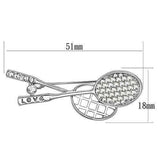 Alamode Imitation Rhodium White Metal Brooches with Top Grade Crystal in Clear - Alamode - Flyclothing LLC