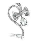 Alamode Flash Rose Gold White Metal Brooches with Synthetic Synthetic Glass in Clear - Alamode - Flyclothing LLC