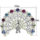 Alamode Imitation Rhodium White Metal Brooches with Top Grade Crystal in Multi Color - Alamode - Flyclothing LLC