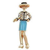 Alamode Flash Rose Gold White Metal Brooches with Top Grade Crystal in Clear - Alamode - Flyclothing LLC