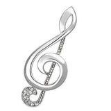 Alamode Imitation Rhodium White Metal Brooches with Top Grade Crystal in Clear - Alamode - Flyclothing LLC