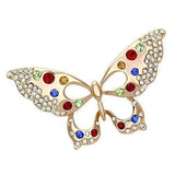 Alamode Flash Rose Gold White Metal Brooches with Top Grade Crystal in Multi Color - Alamode - Flyclothing LLC