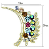 Alamode Flash Gold White Metal Brooches with Top Grade Crystal in Multi Color - Alamode - Flyclothing LLC