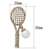 Alamode Flash Rose Gold White Metal Brooches with Synthetic Pearl in White - Alamode - Flyclothing LLC