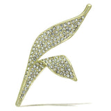 Alamode Flash Gold White Metal Brooches with Top Grade Crystal in Clear - Alamode - Flyclothing LLC