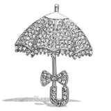 Alamode Imitation Rhodium White Metal Brooches with Top Grade Crystal in Clear - Alamode - Flyclothing LLC
