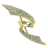 Alamode Flash Gold White Metal Brooches with Top Grade Crystal in Clear - Alamode - Flyclothing LLC