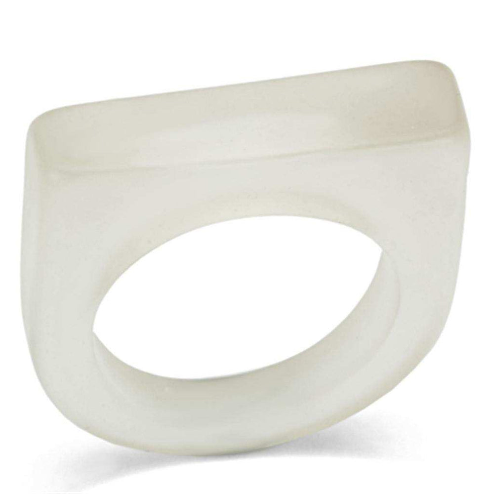 Alamode Resin Ring with Synthetic Synthetic Stone in Clear - Alamode - Flyclothing LLC