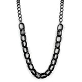 Alamode TIN Cobalt Black Brass Necklace with No Stone - Alamode - Flyclothing LLC