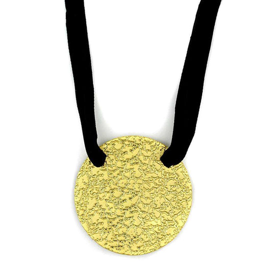 Alamode Gold & Brush Brass Chain Pendant with No Stone - Alamode - Flyclothing LLC