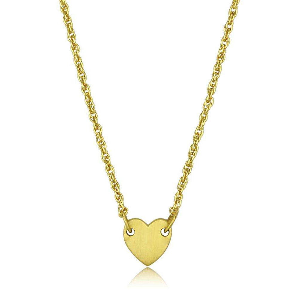 Alamode Gold & Brush Brass Chain Pendant with No Stone - Alamode - Flyclothing LLC