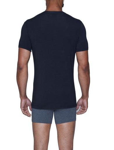 Wood Underwear black men's crew neck undershirt - Flyclothing LLC
