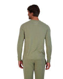 Wood Underwear olive men's long sleeve henley - Wood Underwear - Flyclothing LLC