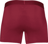 Wood Underwear burgundy red men's boxer brief w-fly - Wood Underwear - Flyclothing LLC