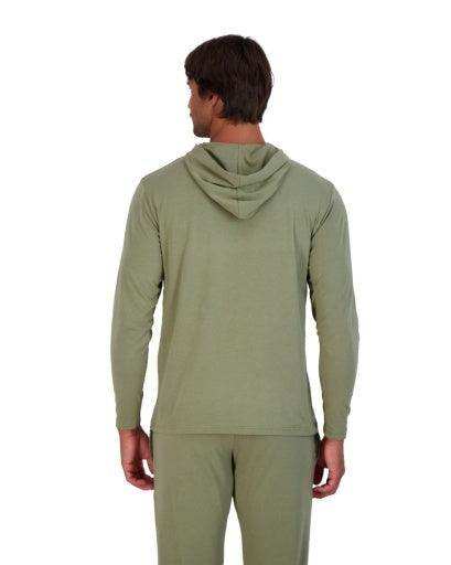 Wood Underwear olive mens long sleeve hoodie - Wood Underwear - Flyclothing LLC