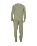 Wood Underwear olive men's long sleeve henley - Wood Underwear - Flyclothing LLC