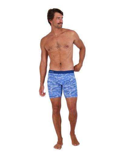 Wood Underwear blue camo mens biker brief w-fly - Wood Underwear - Flyclothing LLC