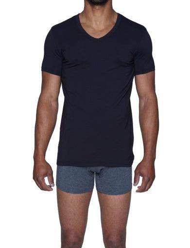 Wood Underwear black men's v-neck undershirt - Wood Underwear - Flyclothing LLC