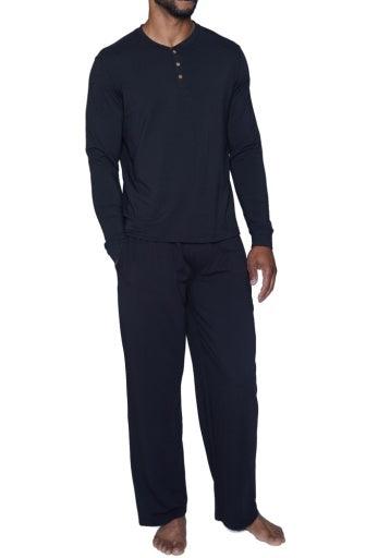 Wood Underwear black men's lounge pant w-drawstring & pockets - Flyclothing LLC