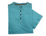 Wood Underwear sky men's short sleeve henley - Wood Underwear - Flyclothing LLC